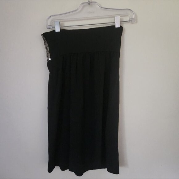 THEORY | Lensley dress strapless sequins black Wool Silk sz 2 - Picture 4 of 5